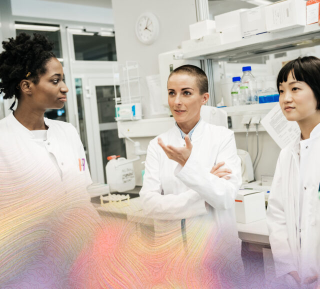 A group of people in a lab.